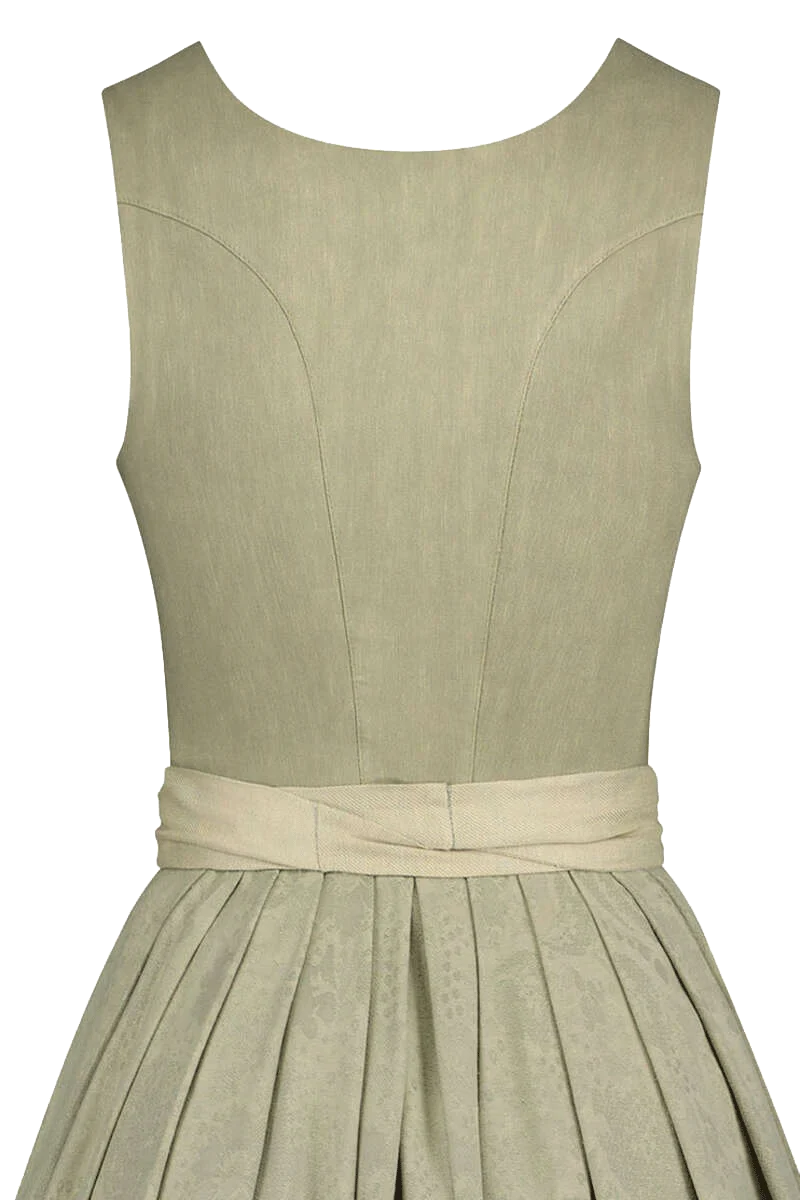 Stretchdirndl Leinen Goldfarbene Knöpfe