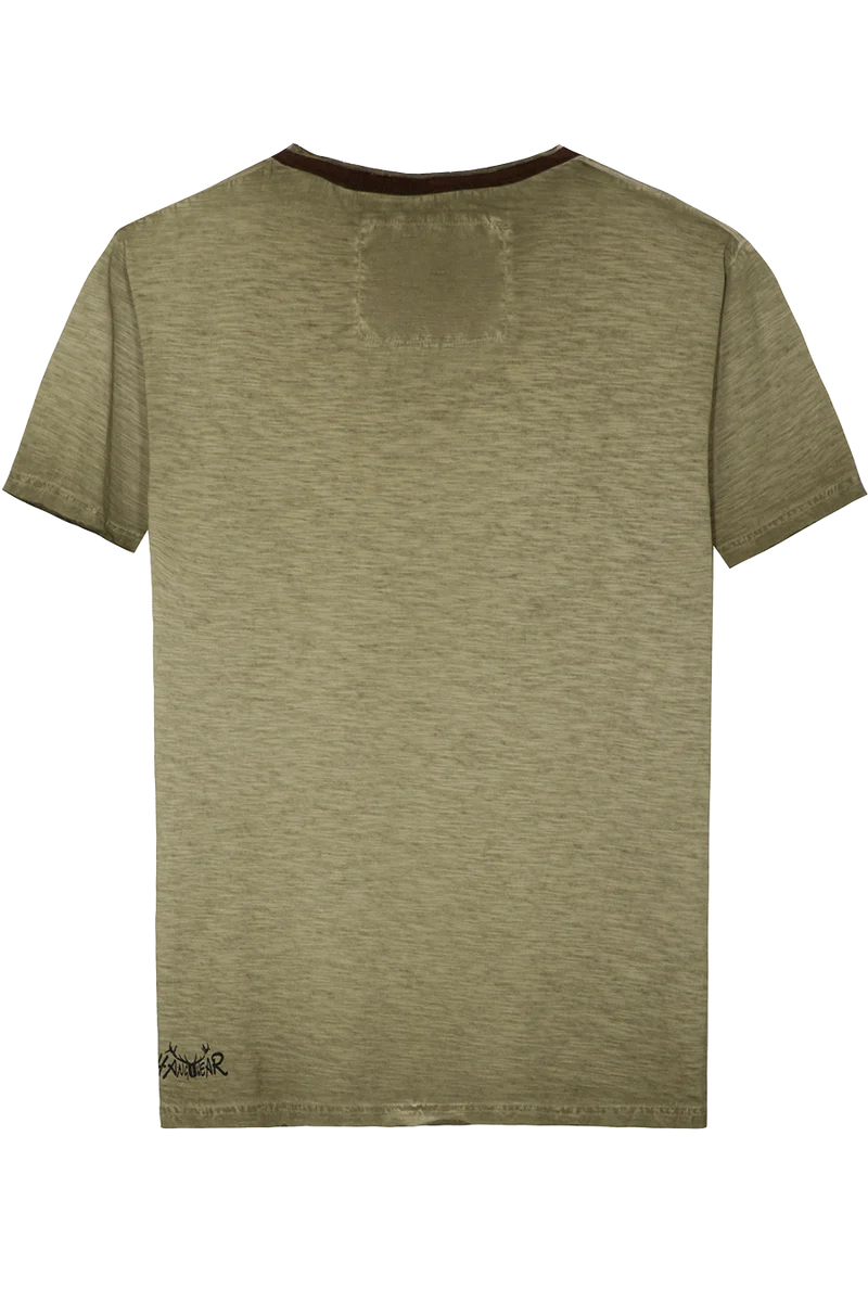 Herren Shirt Biermotiv 'I bin scho wieda unterhopft'