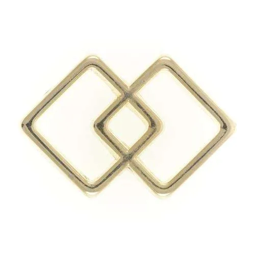 Zierschnalle Quadrate Gold – Metallschnalle ZS-79