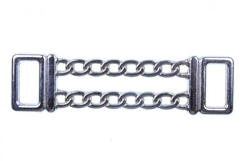 Zierschnalle 2-reihig Silberfarben – Metallschnalle ZS-26