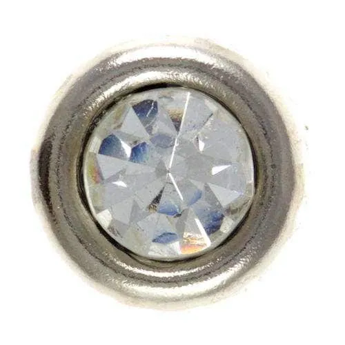 Zierniete mit Strassstein Silber – Metallniete NTZ-10