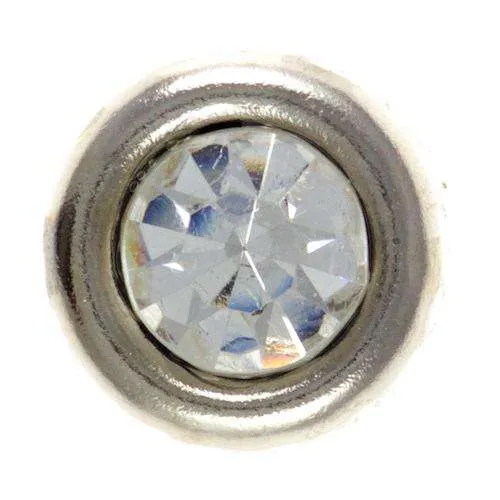 Zierniete mit Strassstein Silber – Metallniete NTZ-10