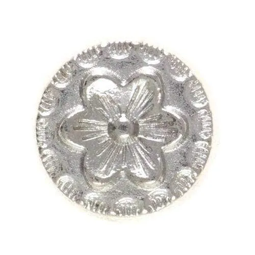 Zierniete Blumenmuster Silberfarben – Metallniete NT-9