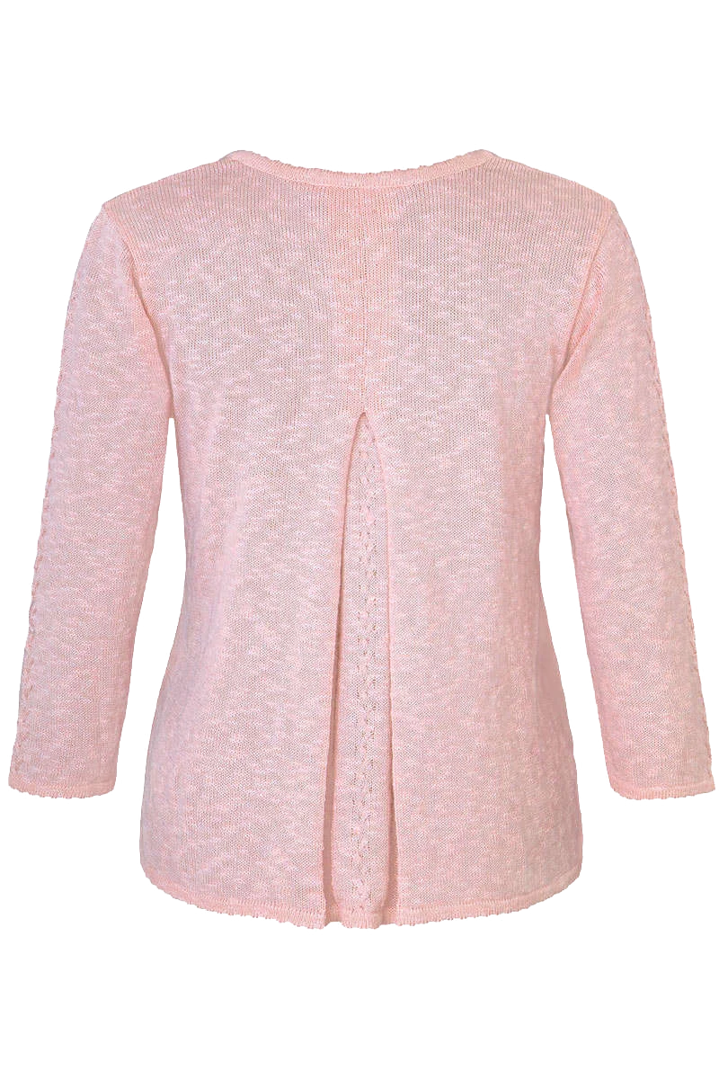 Trachten Pullover mit Zopfmuster und Falte
