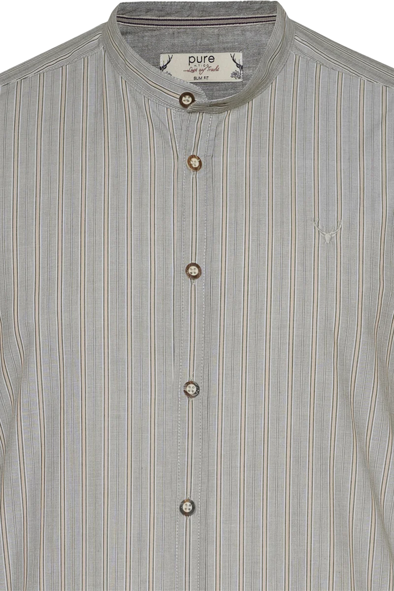 Herren Trachtenhemd gestreift Slim Fit