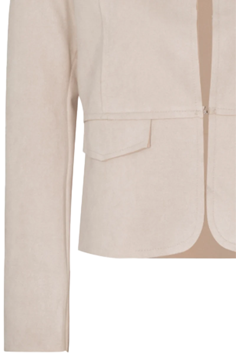Damen Trachtenblazer mit Hirschkopf-Motiv aus Strasssteinchen - beige