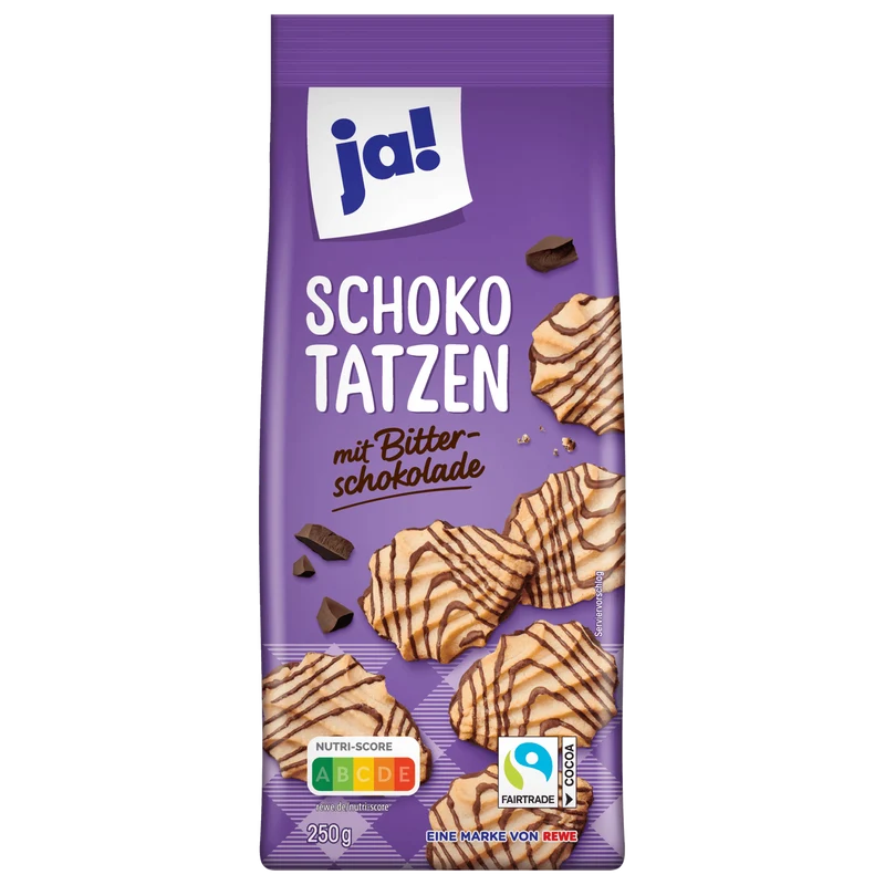 ja! Schokotatzen mit Zartbitterschokolade 250g