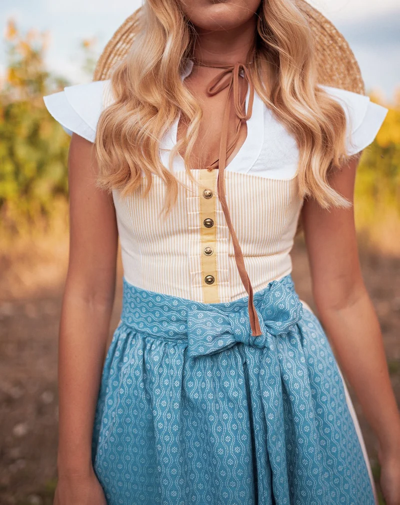 BW- DIRNDL LIMITED EDITION 2019 GELB/ HELLBLAU