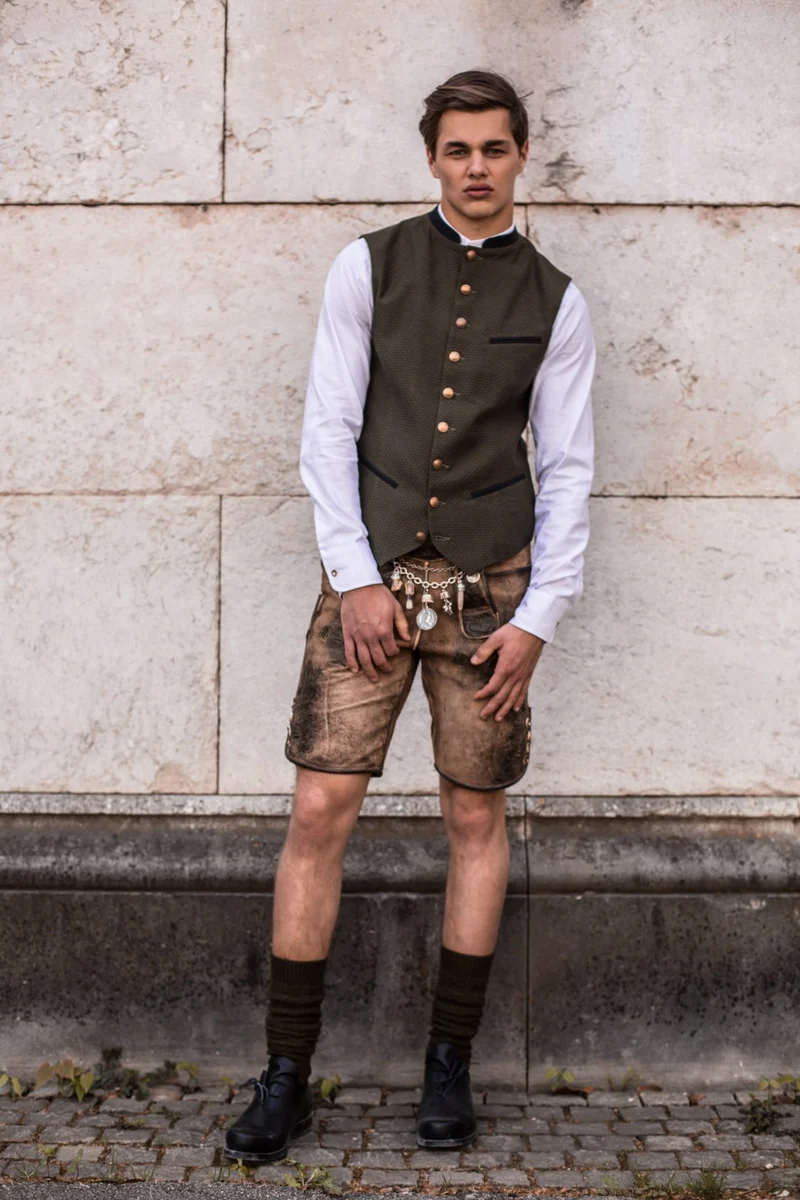 TRACHTENHEMD SLIMFIT OXFORD WEISS