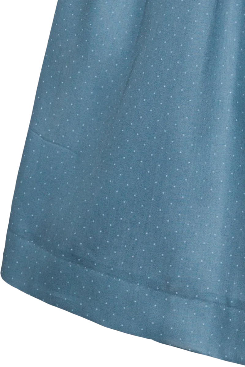 Teenager Dirndl 70 cm mit Leinenmieder - blau