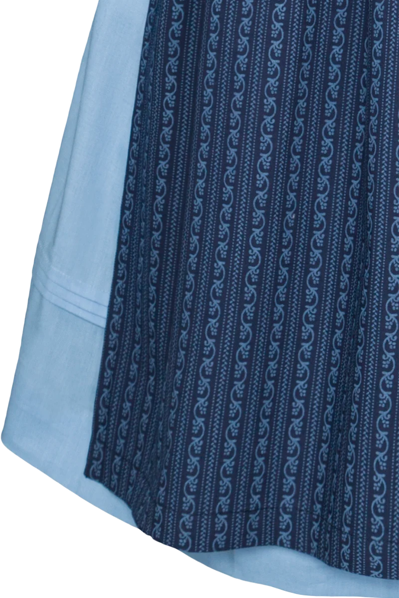 Dirndl aus Baumwolle mit Puffärmel - hellblau