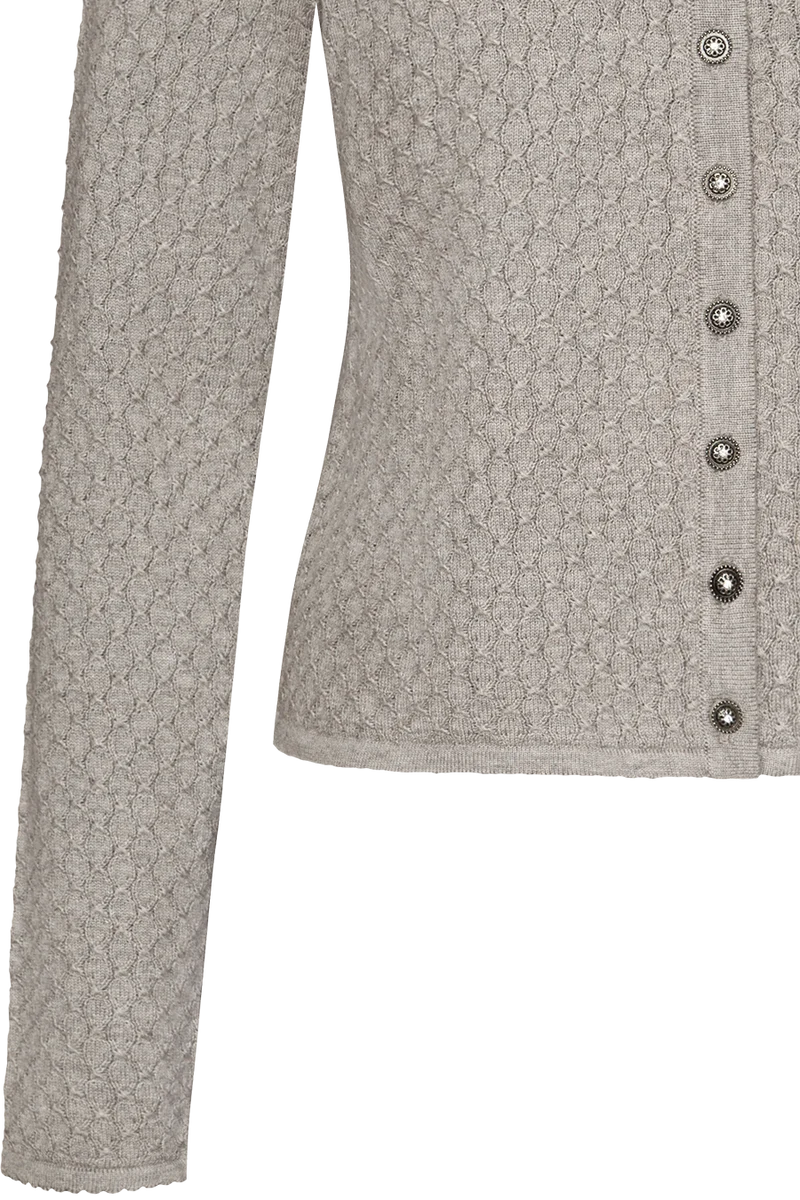 Dirndljacke traditionell mit Rundhalsausschnitt - silber