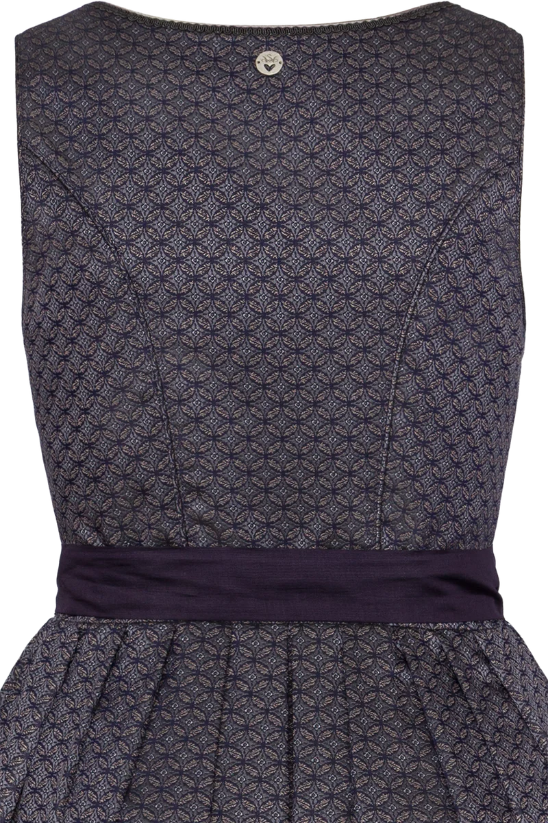 Dirndl lang mit Jacquard und Rautenmuster