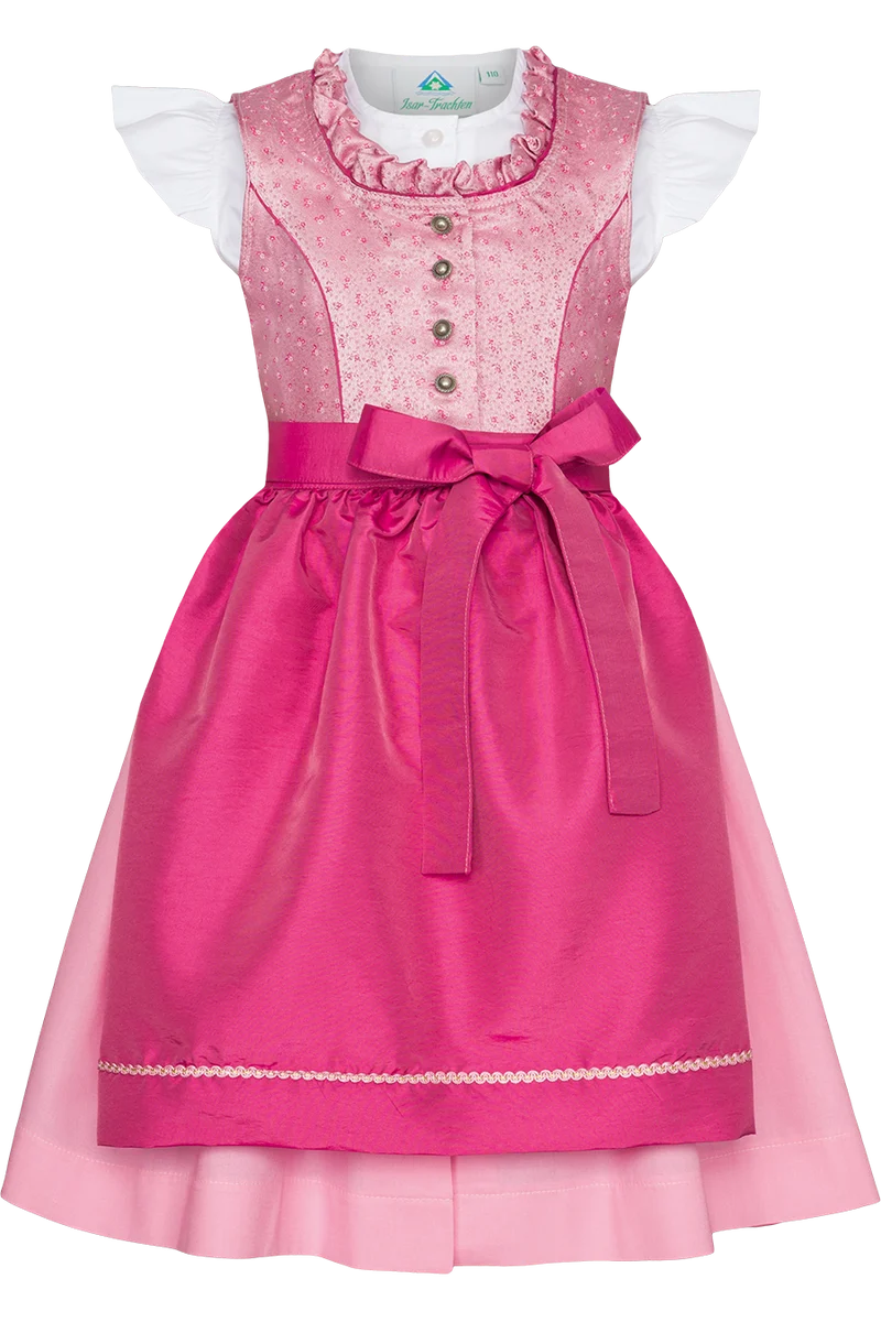 Kinderdirndl floral mit Flügelarm-Dirndlbluse