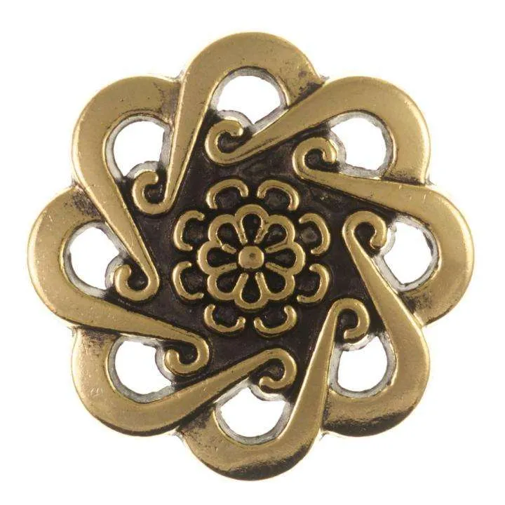Trachtenknopf Blütenmotiv Gold – TK-65G