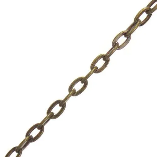 Trachtenkette für Dirndl-Schnürung Messingfarben – Metallkette T-KETTE