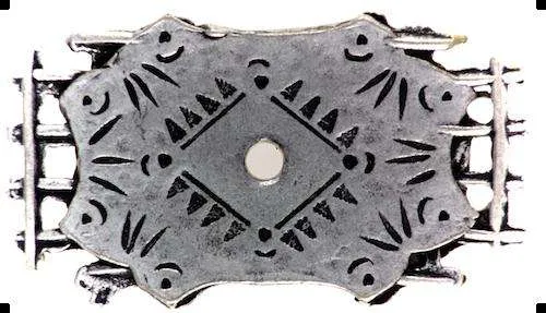 Trachtenapplikation Silberfarben – Metallapplikation TA-53