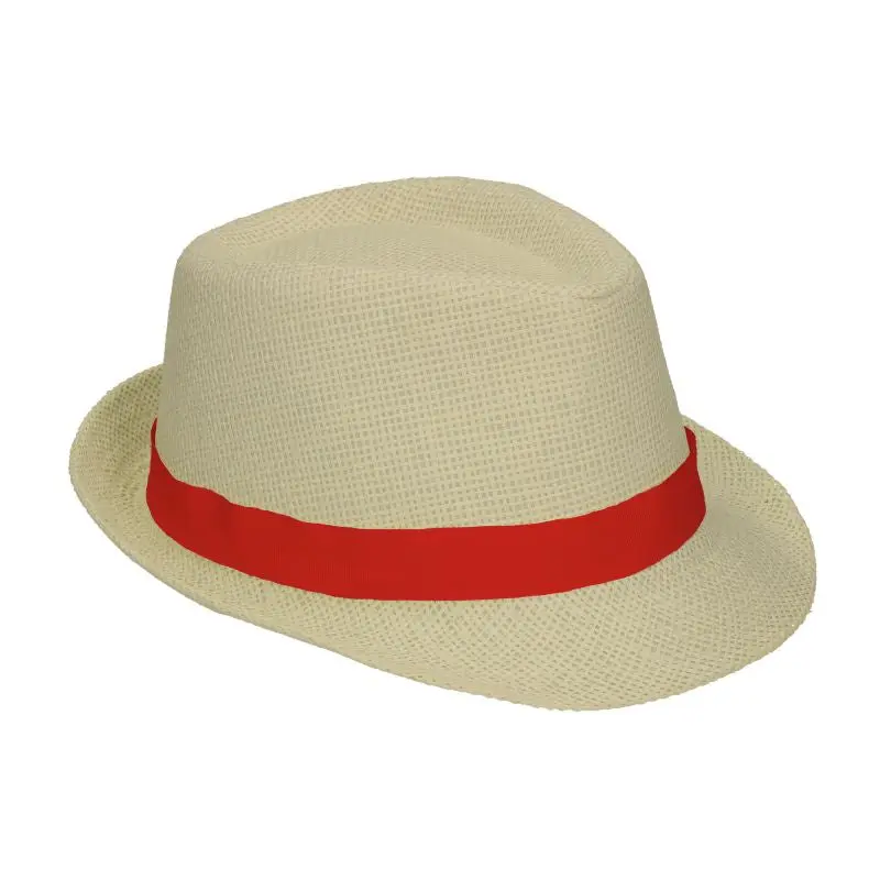 Salvador Panamahut in Beige mit Rotem Akzent – Elegant & Luftig