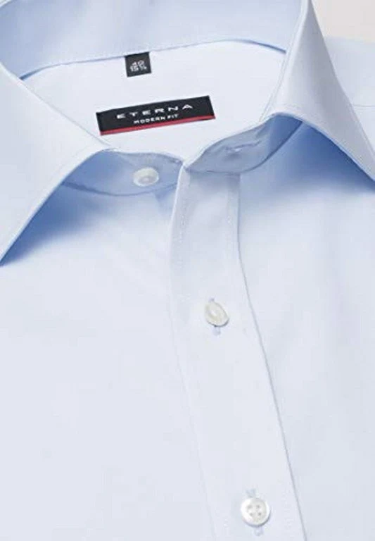 eterna Langarm Hemd Modern Fit Popeline unifarben