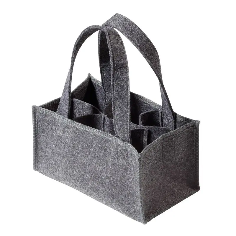 Graue Filz-Flaschentasche – Modern & Praktisch