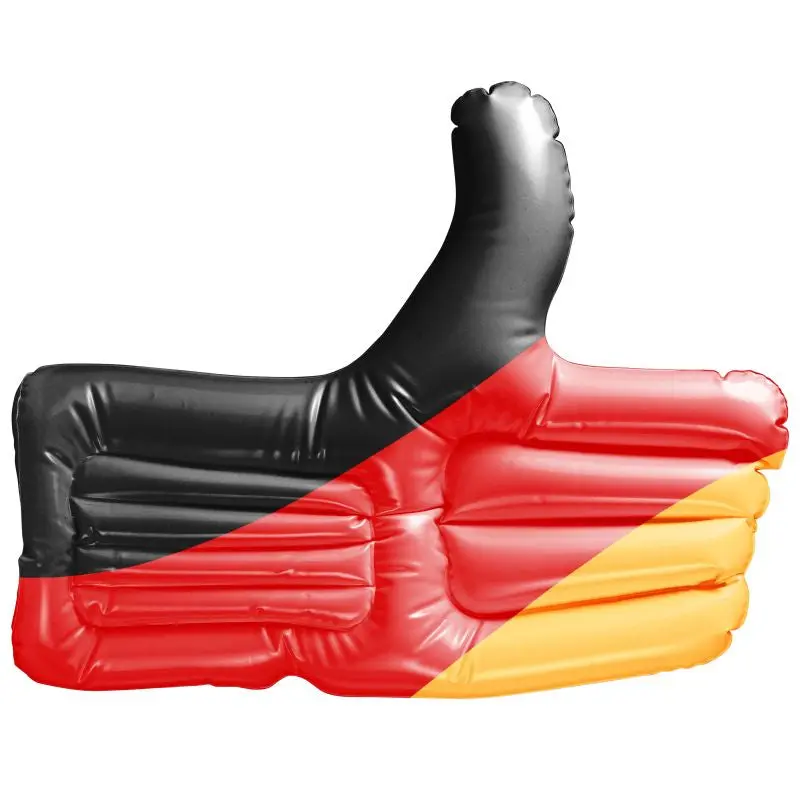 Aufblasbarer Daumen Deutschland – Feiern in Nationalfarben
