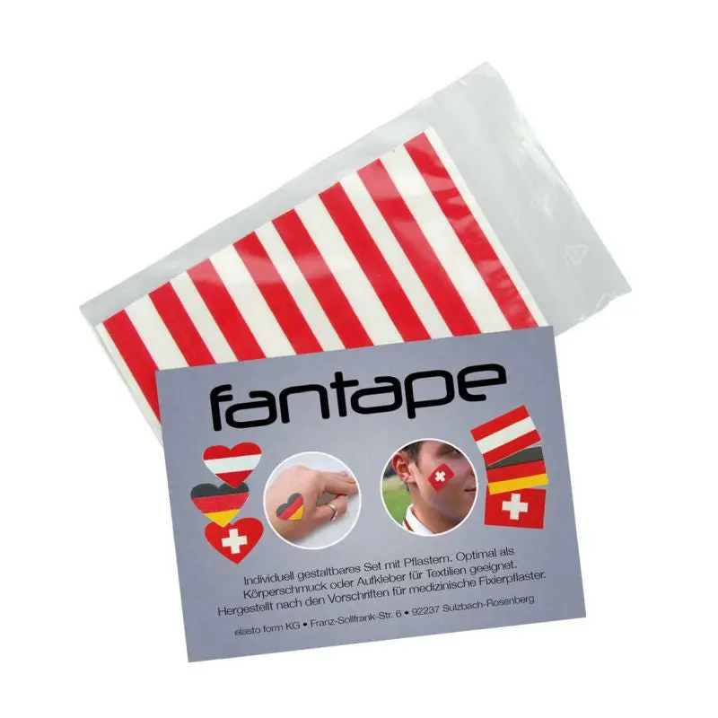 Fantape Rechteck 8er-Set Österreich – Massiver Support in Rot und Weiß