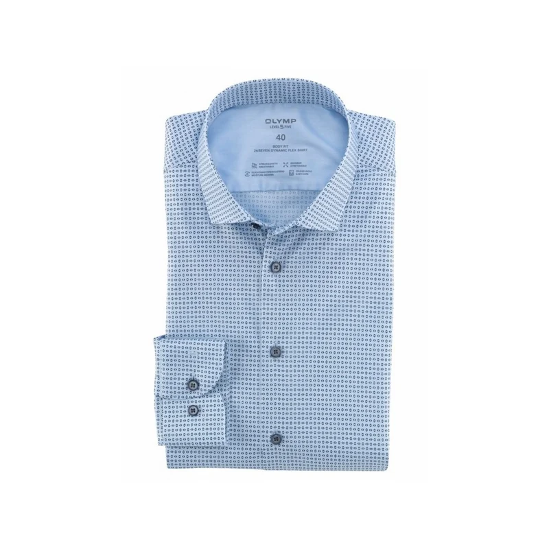 OLYMP Herren Businesshemd Level Five 24/Seven,Body fit,Modern Kent