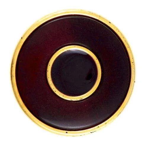 Ösenknopf Gold Dunkelbraun – Kunststoffknopf KGO-14
