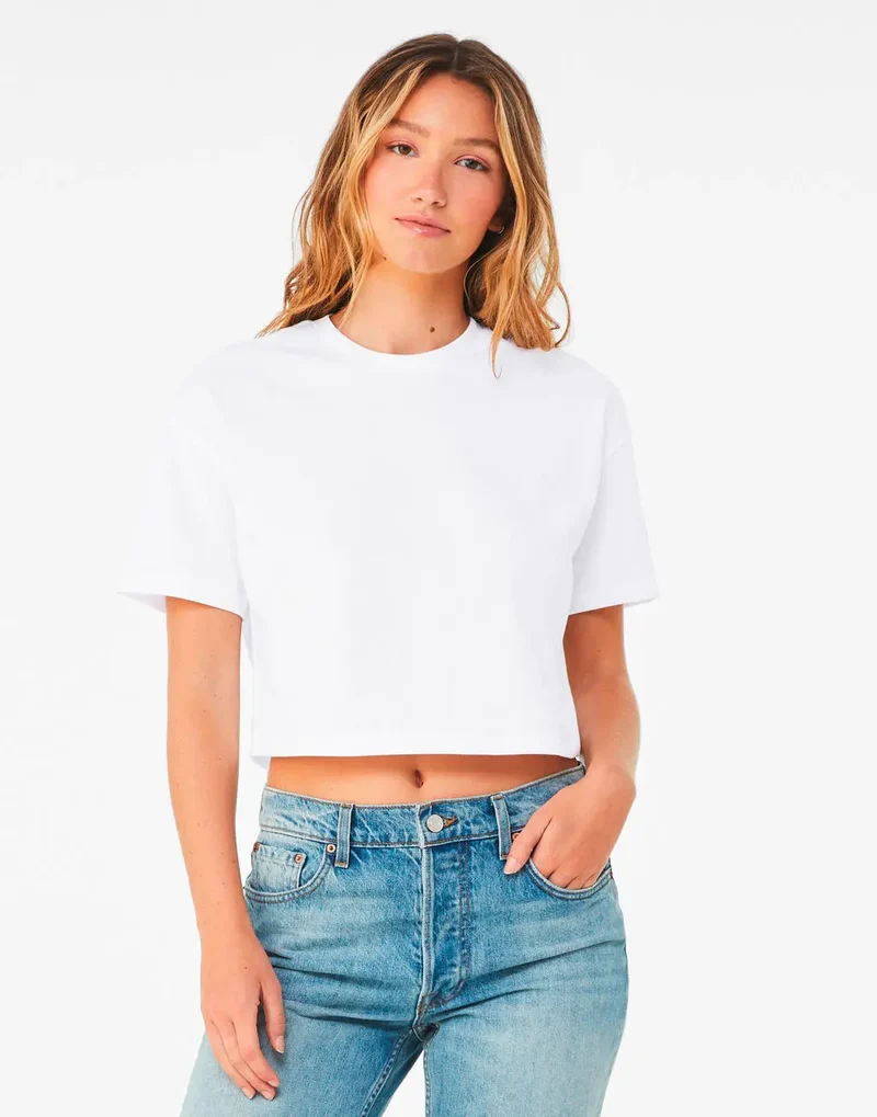 Damen Baumwoll Crop Top