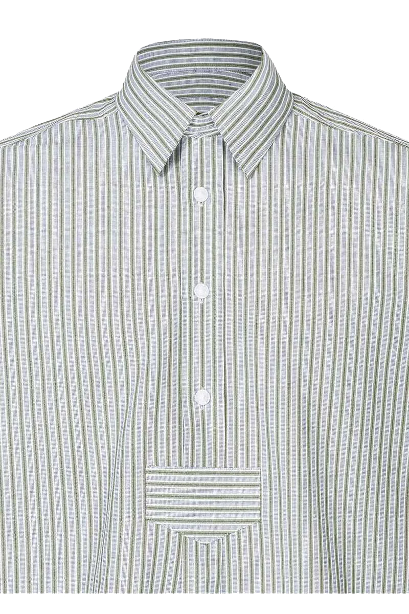 Trachtenhemd mit Hemdkragen und Riegel Regular
