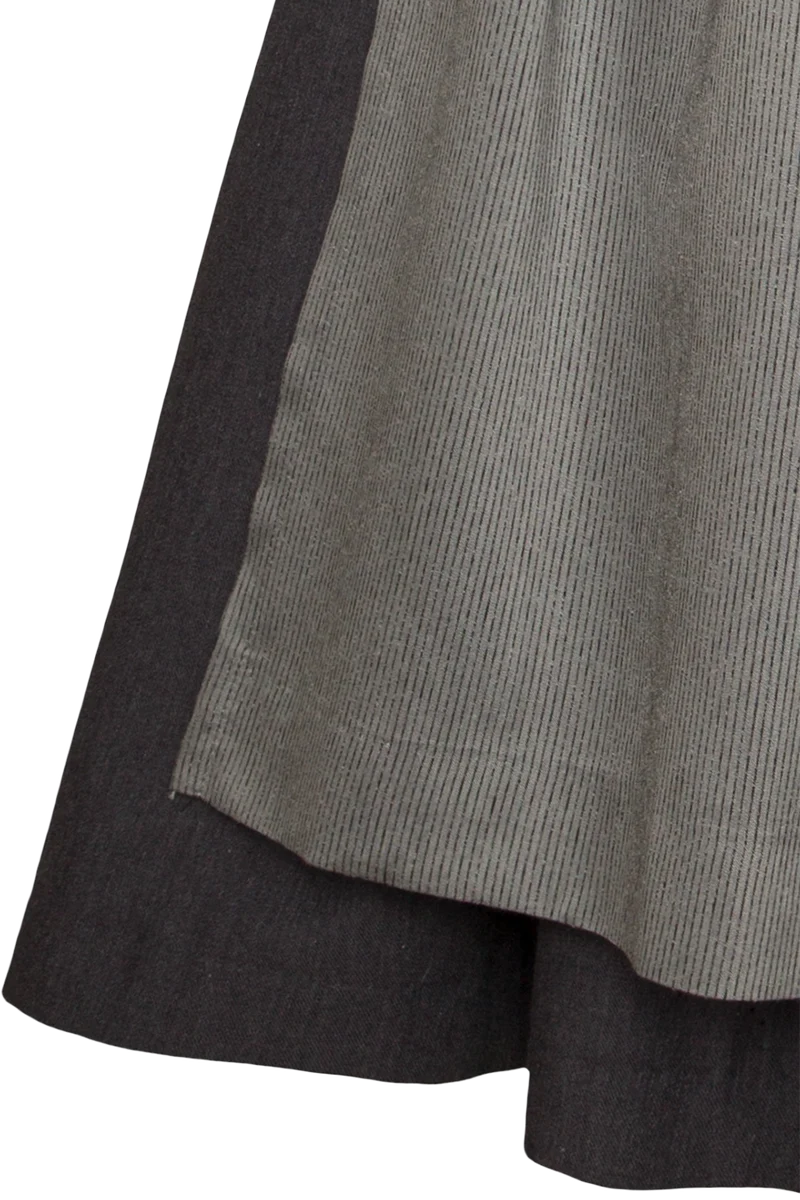 Midi-Leinendirndl mit eckigem Ausschnitt und Hakenverschluss