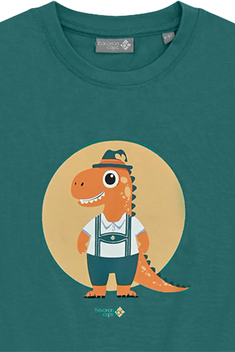 Kinder T-Shirt mit Druck Dinosaurier in Tracht