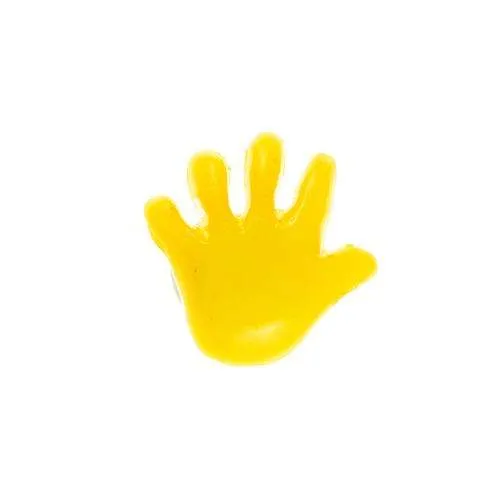 Kinderknopf Hand Gelb 14 mm – Kunststoffknopf KK-109GELB