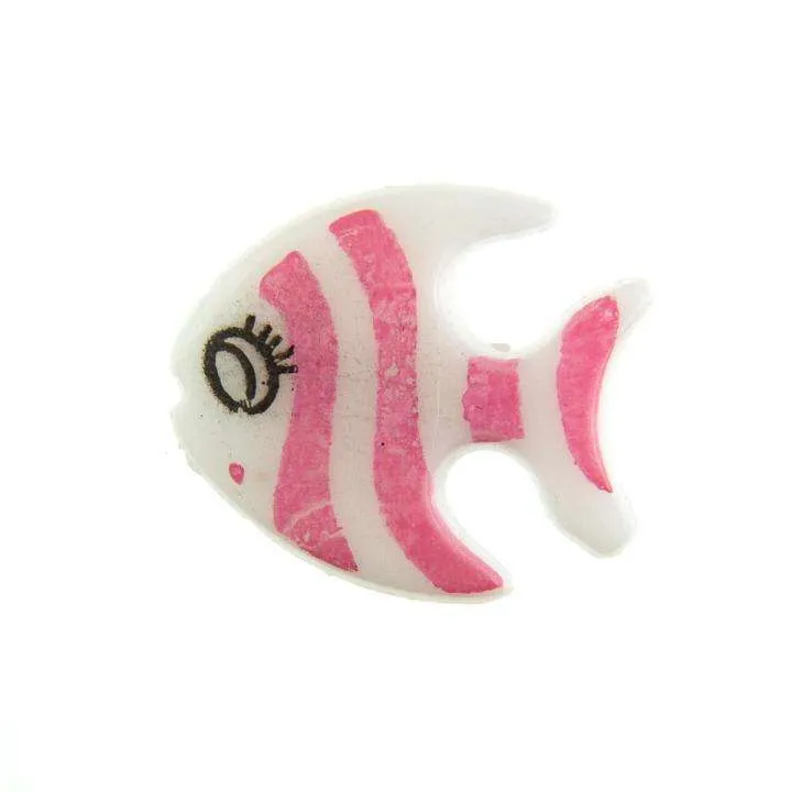 Kinderknopf Fisch Rosa 17 mm – Kunststoffknopf KK-61-ROSA