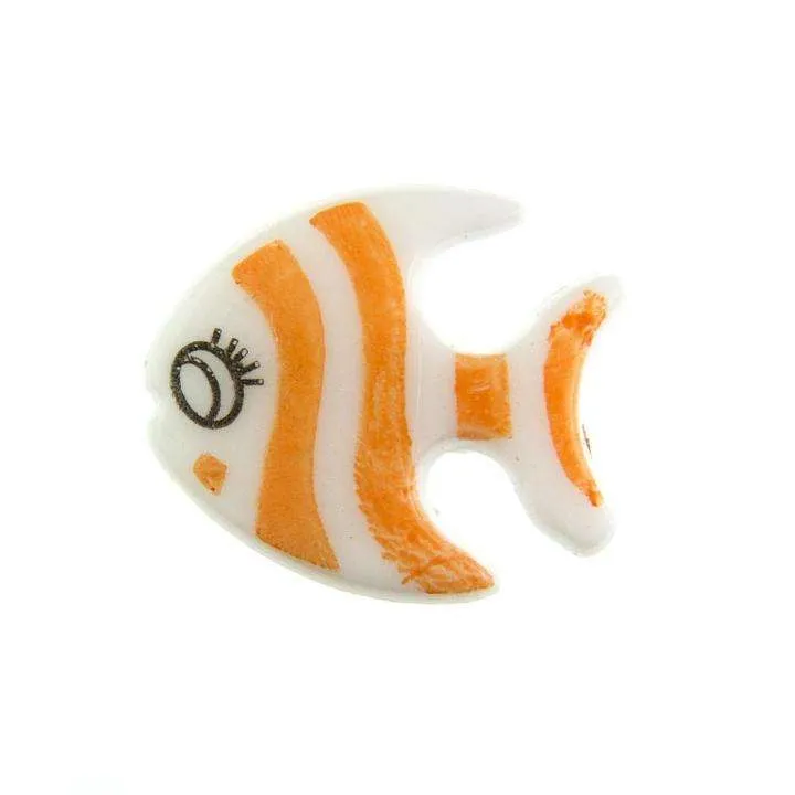 Kinderknopf Fisch Orange 17 mm – Kunststoffknopf KK-61-ORANGE