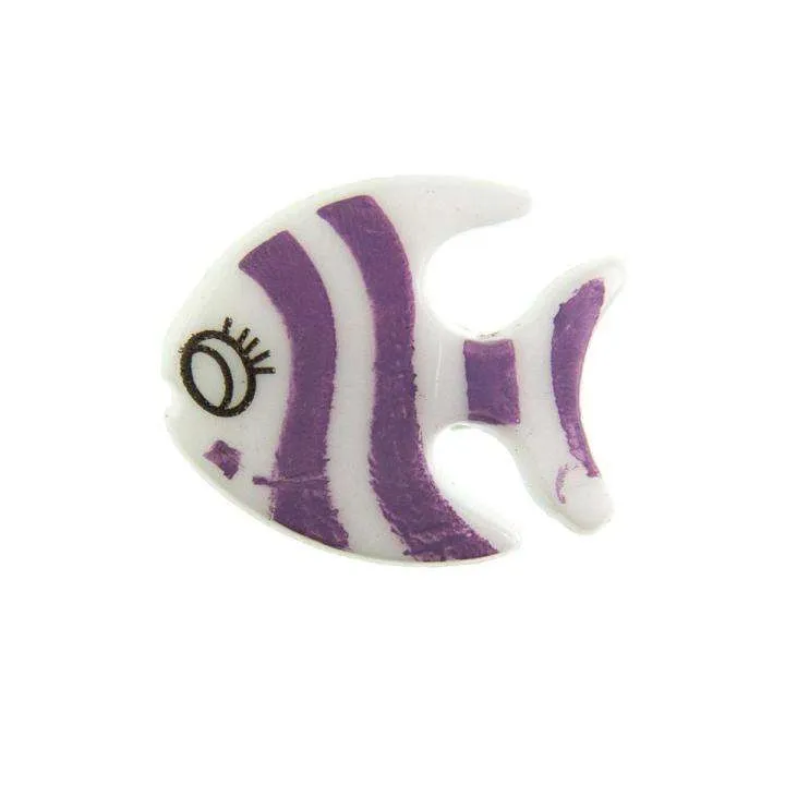 Kinderknopf Fisch Lila 17 mm – Kunststoffknopf KK-61-LILA