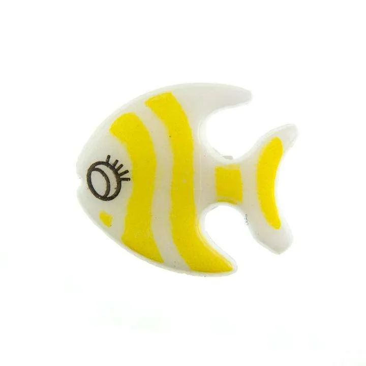 Kinderknopf Fisch Gelb 17 mm – Kunststoffknopf KK-61-GELB