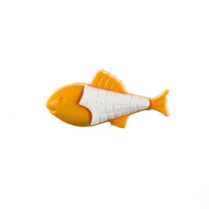 Kinderknopf Fisch Orange 21 mm – Kunststoffknopf KK-151-ORANGE-3