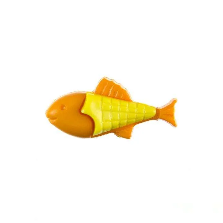Kinderknopf Fisch Orange 21 mm – Kunststoffknopf KK-151-ORANGE-2