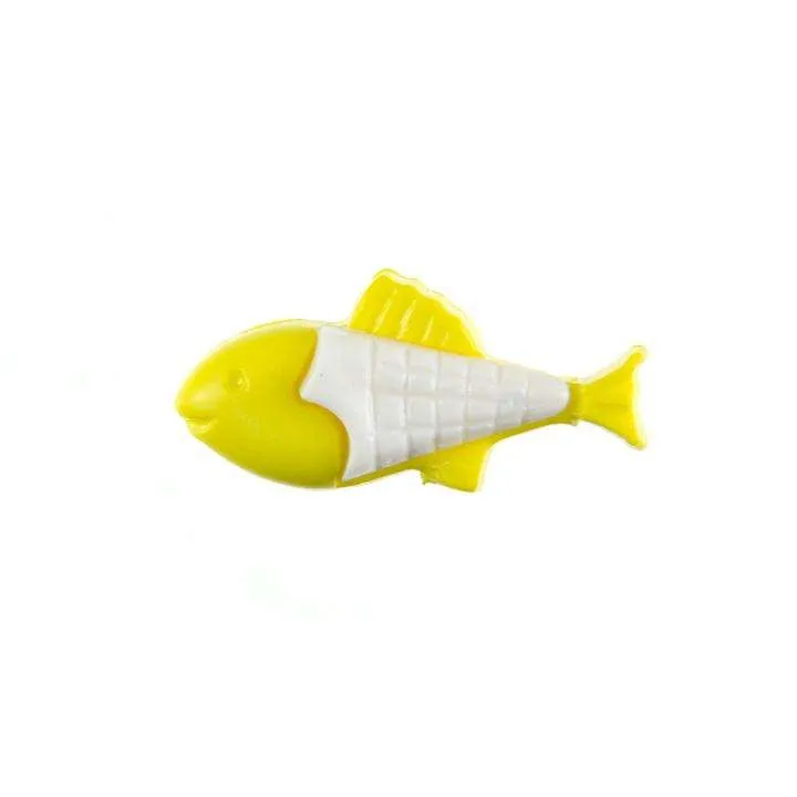 Kinderknopf Fisch Gelb 21 mm – Kunststoffknopf KK-151-GELB-1