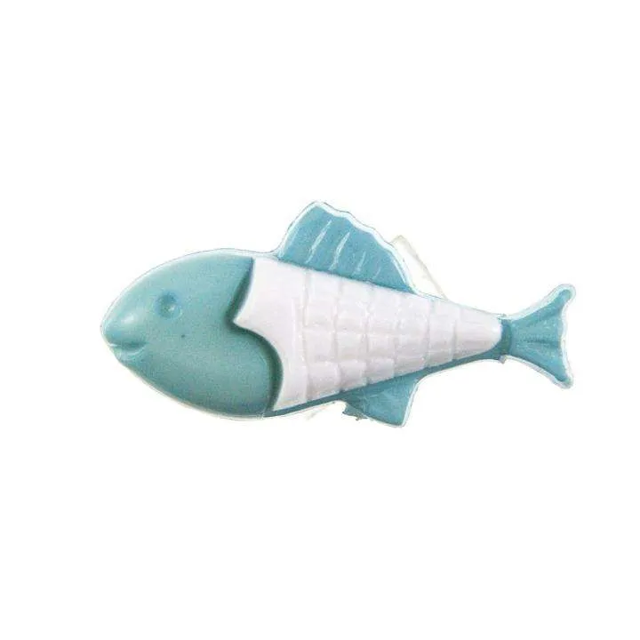 Kinderknopf Fisch Blau 21 mm – Kunststoffknopf KK-151-BLAU-4