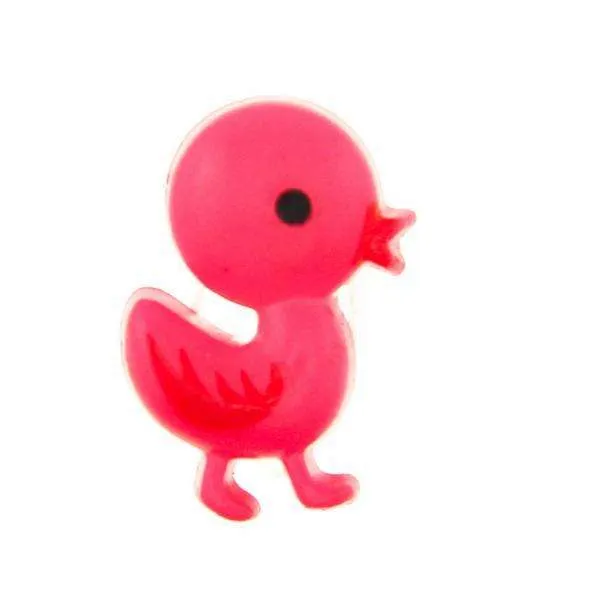 Kinderknopf Ente 22 mm – Kunststoffknopf KK-3-PINK