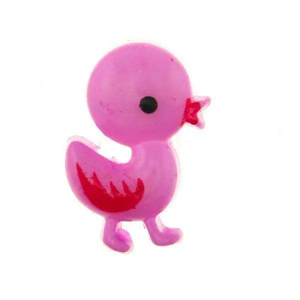 Kinderknopf Ente Lila 22 mm – Kunststoffknopf KK-3-LILA