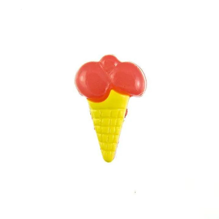 Kinderknopf Eistüte Gelb 18 mm – Kunststoffknopf KK-153-GELB-2