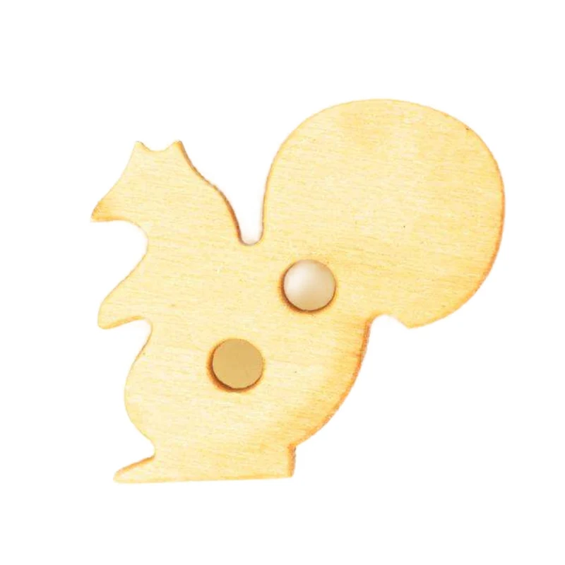 Holzknopf Creme/Natur 2-Loch – HK-227