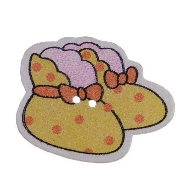 Kinderknopf Baby Gelb 34 mm – Holzknopf KK-91-GELB