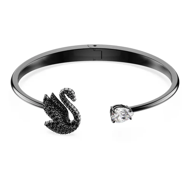 Swarovski Swan Armreif Schwarz/Ruthenium 5688746