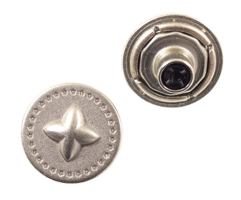 Jeansknopf Stern Silber – Metallknopf NJ-58