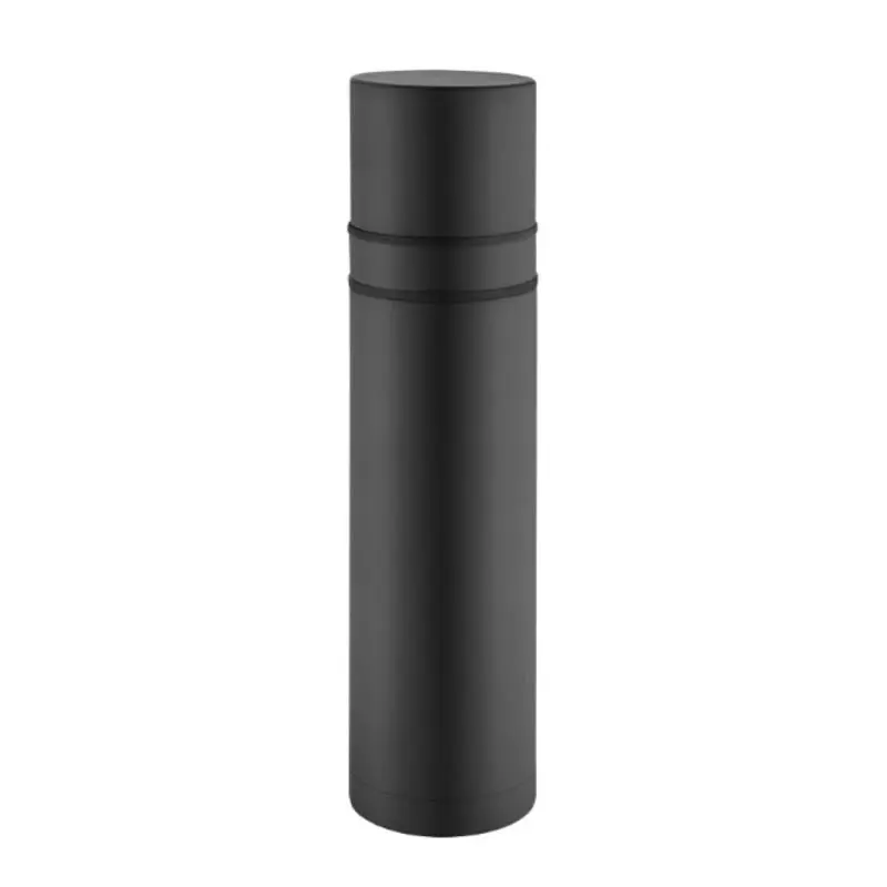 Metmaxx DoubleCupDesign 750 ml Isolierflasche, Tiefschwarz