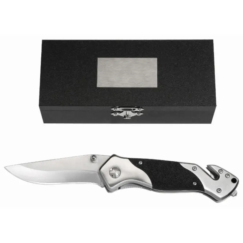 Metmaxx Rettungsmesser Cut&Rescue - Silber und Schwarz, robust und vielseitig